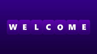 Editable Moving Letters Welcome Template