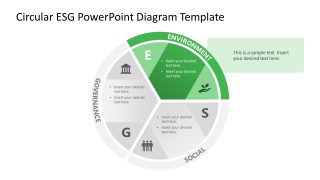 Slide with Environment Color Highlight - Circular ESG Template