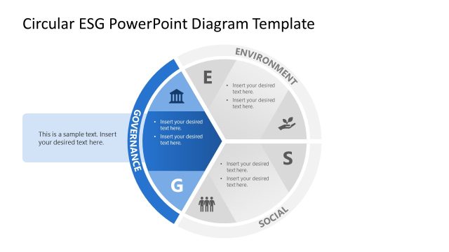 Circular ESG PowerPoint Diagram Slide