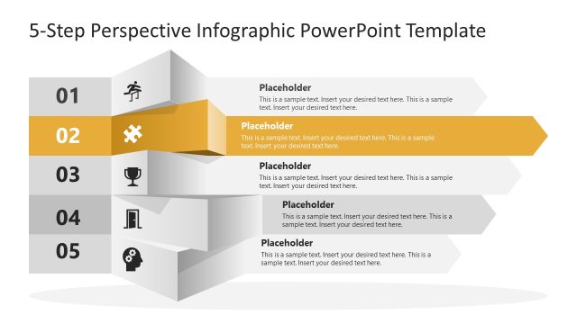 Point 2 Slide – 5-Step Perspective Infographic Template