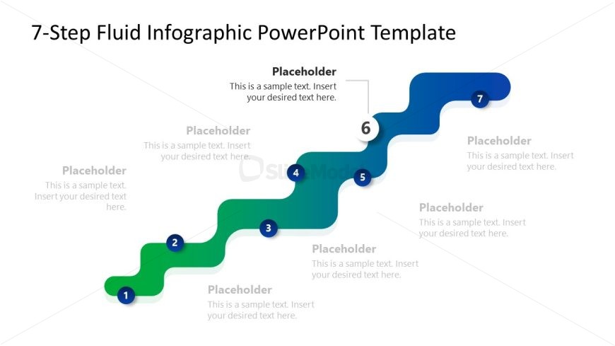 7-Step Fluid Infographic Template for Presentation