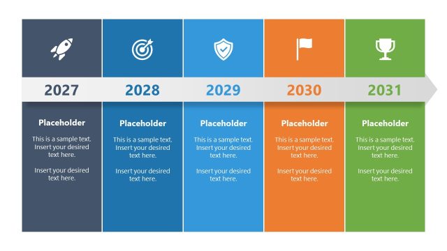 5-Year Infographic Template for PowerPoint