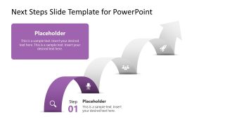 Editable 4-Item Next Steps PPT Template