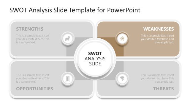Weaknesses Spotlight Slide – SWOT Analysis Template