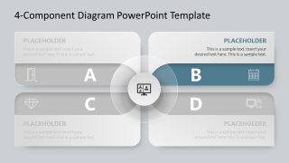 Engaging 4-Component Diagram Template Layout