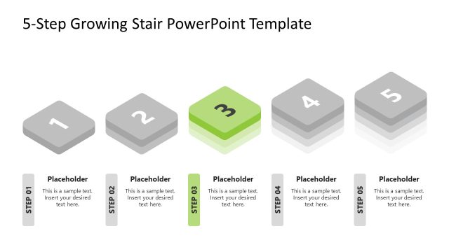 5-Step Growing Stair Presentation Template