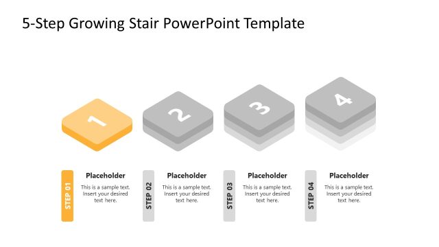 4-Step Growing Stair Presentation Template