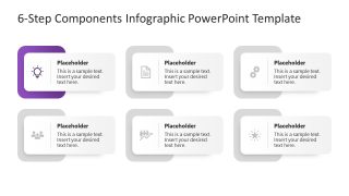 6-Step Components Infographic PPT Layout  