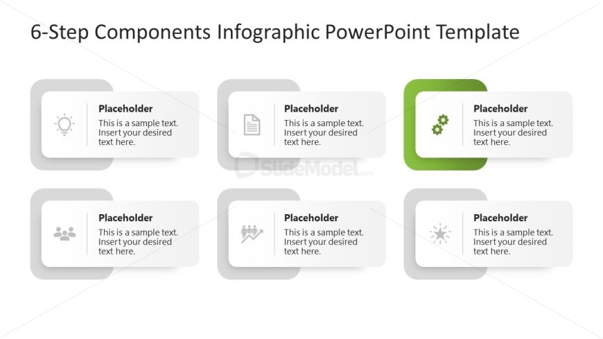 6-Step Components Infographic Template Slide Layout