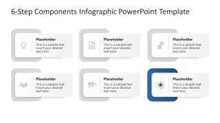 6-Step Components Infographic Presentation Slide 