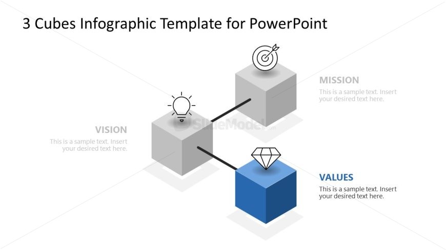 3 Cubes Infographic Slide Template