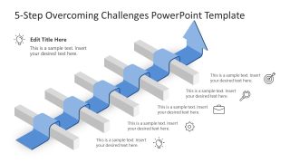 5-Step Overcoming Challenges Template for PowerPoint 