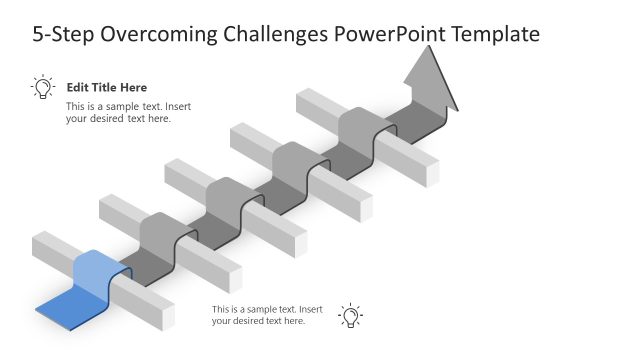 Step 1 Presentation Slide – 5-Step Overcoming Challenges Template