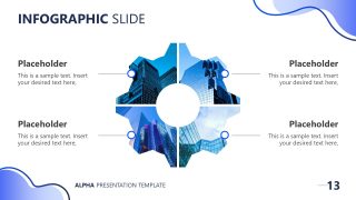 Editable Modern Infographic Slide for Four Step Presentation