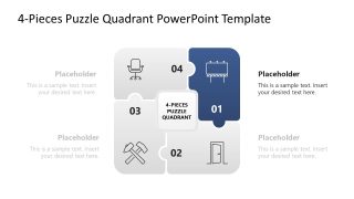 4-Item Puzzle Pieces Template for Presentation 