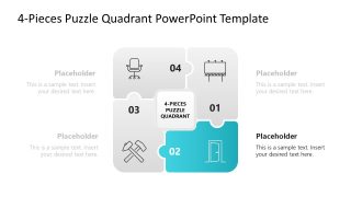 4-Item Puzzle Pieces Template Slide 
