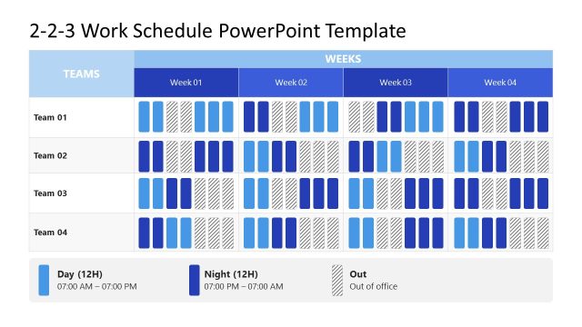 Customizable 2-2-3 Work Schedule Template