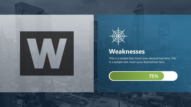 Focus Slide for Weaknesses – SWOT Presentation Slide Deck