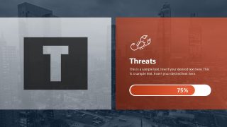 SWOT Slide Deck PPT Template - Threats Slide