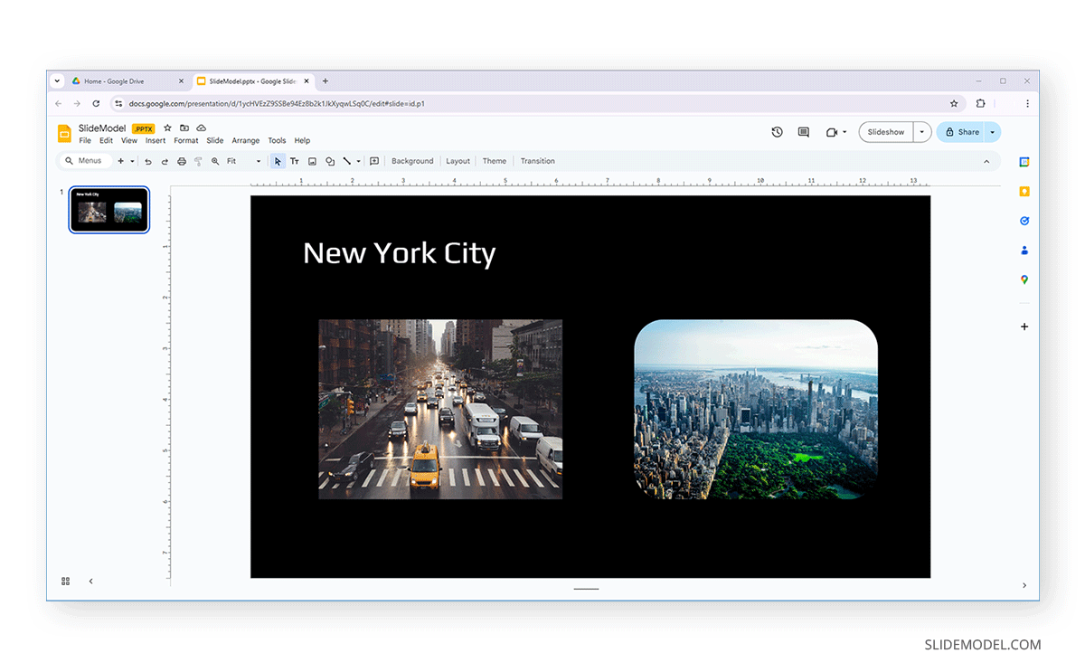 Picture shape compatibility for image placeholders in Google Slides