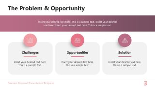 Three Blocks for Challenges Opportunities & Solutions Presentation 