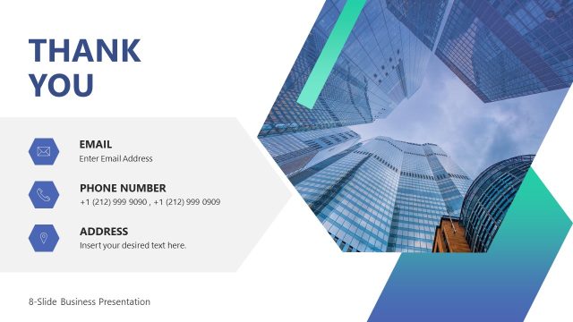 Thank You Slide for Business Presentation – 8-Slide Business Template