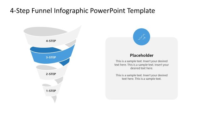 Customizable 4-Step Funnel Infographic PPT Template