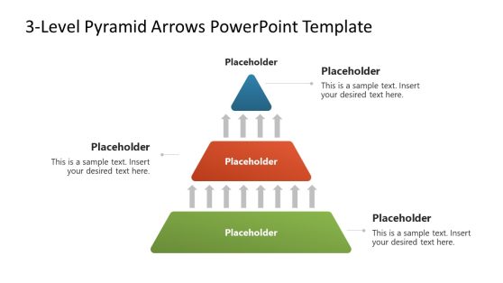 3-Level Pyramid Arrow PPT Template