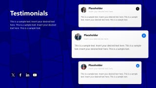 Customizable 3-Item Testimonials Slide PPT Template