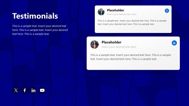 3-Item Testimonials Template Slide