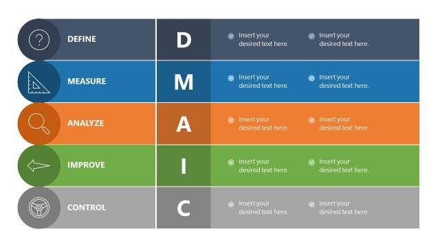 DMAIC Model PowerPoint Slide