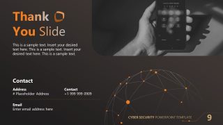 Thank You Slide - Cyber Security Template 