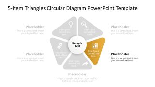 5-Item Triangles Template Diagram 
