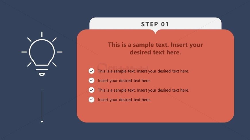 Animated 5-Item Vertical Step-by-Step Cards Template