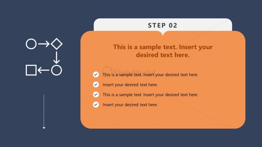 Editable 5-Item Vertical Step-by-Step Cards PPT Template