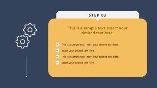 Customizable 5-Item Vertical Step-by-Step Cards PPT Template 