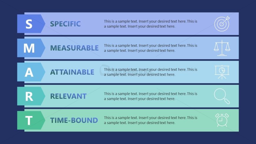 SMART Goals PPT Template Slide