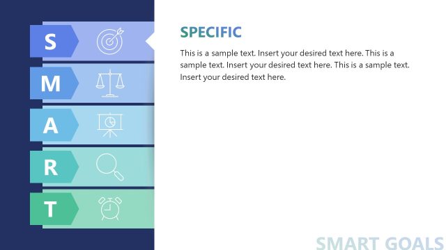 Specific Attributes Slide – SMART Goals Template