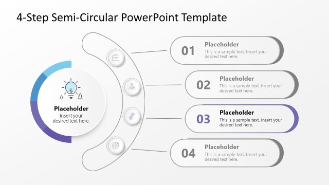 4-Step Semi-Circular Template for Presentation