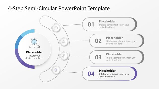 4-Step Semi-Circular Template Slide