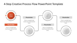 4-Step Creative Process Flow Template Slide 