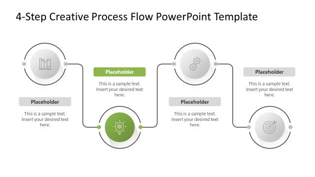 4-Step Creative Process Flow Presentation Template