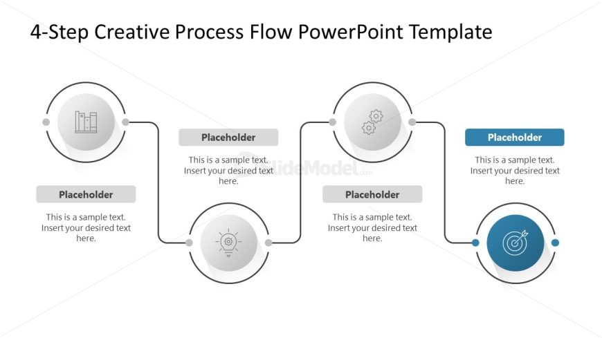 4-Step Creative Process Flow Template for Presentation