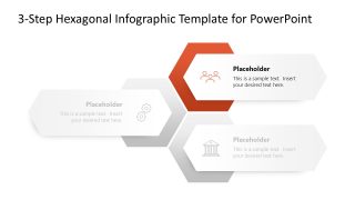Focus Slide - 3-Step Hexagonal Infographic Template