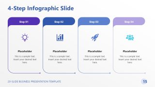 Editable 20-slide Business PPT Template - Four Columns Infographics Diagram 