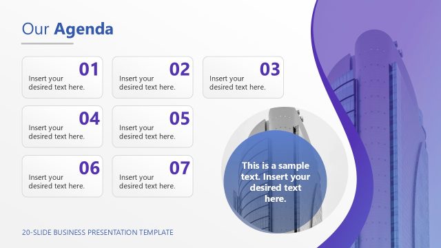 Our Agenda Presentation – 20-slide Business PPT Template