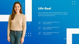 Blue About Me Template PPT Layout 