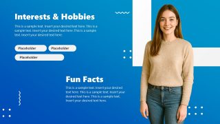 Editable Blue About Me Template PPT Presentation