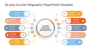 10-Step Circular Infographic PowerPoint Slide