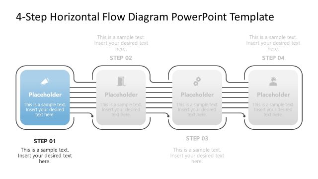 Step 1 Slide – 4-Step Horizontal Flow Diagram